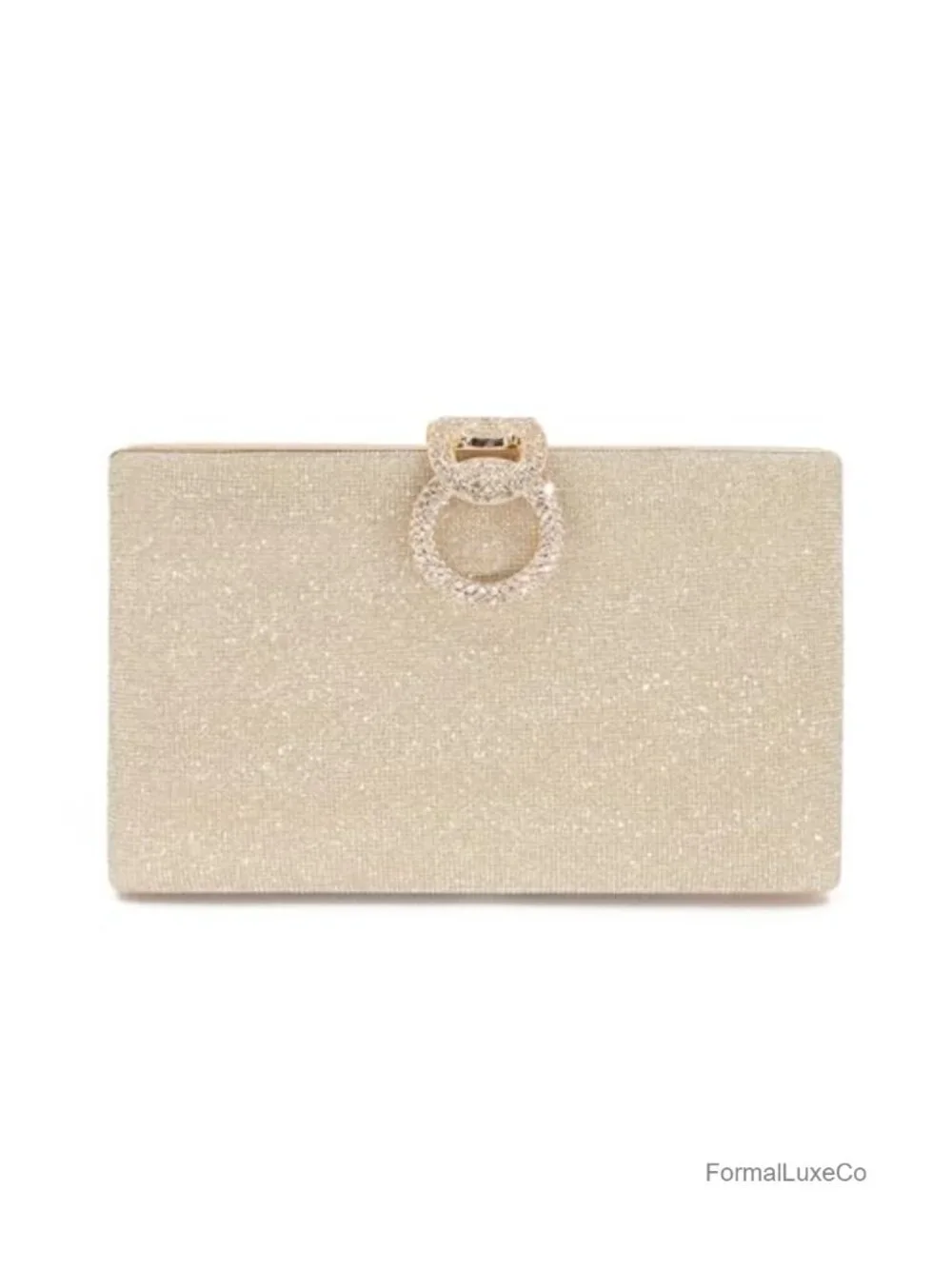 Women's Clutch Purse Glitter Ruched Evening Bag with Removable Chain Strap